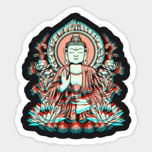 Siddhartha Gautama Buddha Glitch Sticker